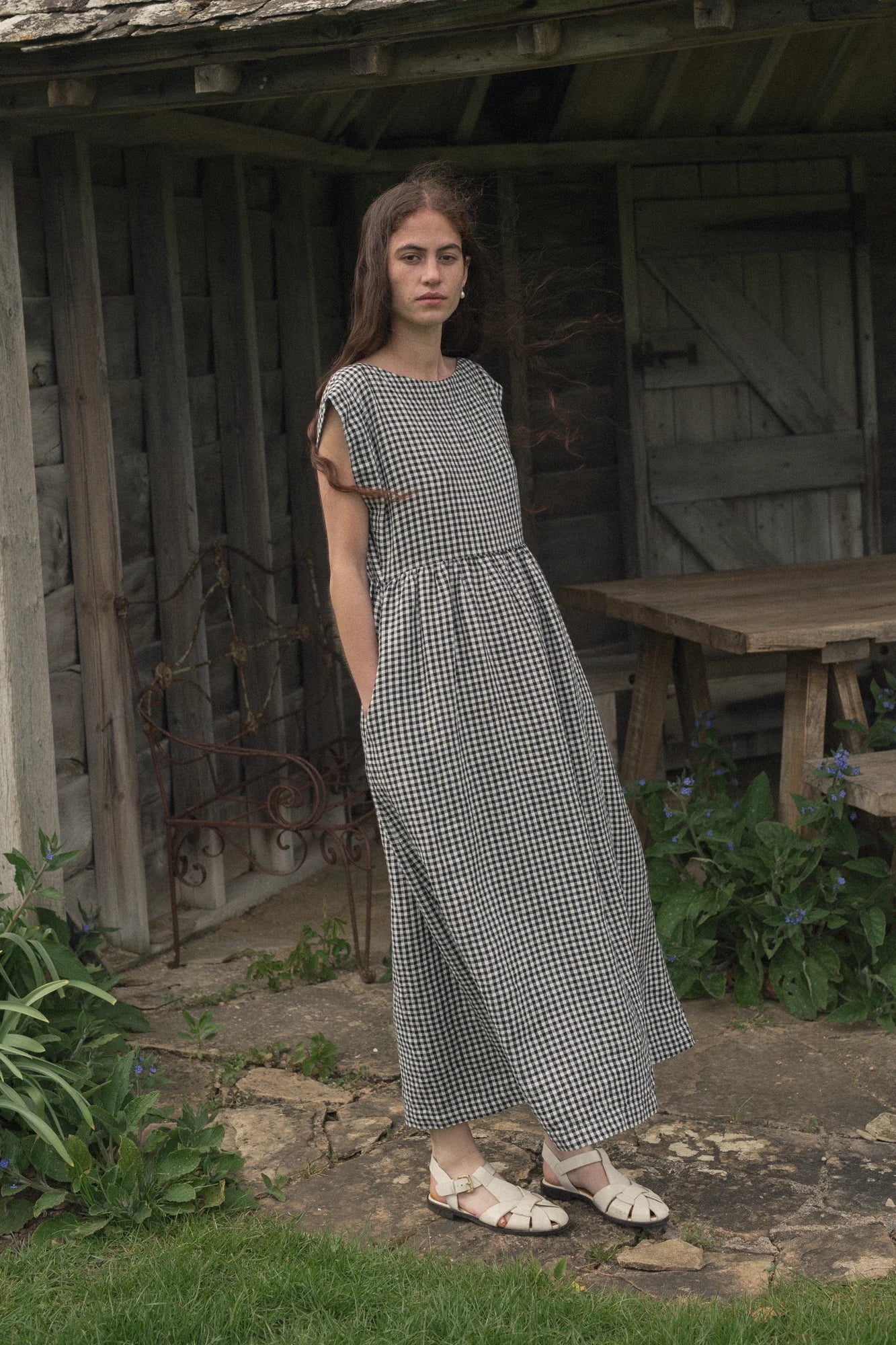 Valley Dress - Gingham Noir