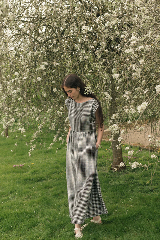 Valley Dress - Gingham Noir