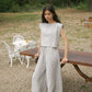 Ines Pant - Charcoal Stripe