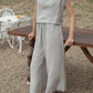 Ines Pant - Charcoal Stripe