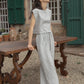 Ines Pant - Charcoal Stripe