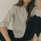 Britta Shirt - Linen Vintage Stripe