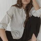 Britta Shirt - Linen Vintage Stripe