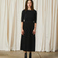 Knit Pleated Midi Skirt - Black