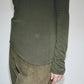 Roll Neck Jersey Top- Olive