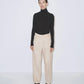 Roll Neck Jersey Top - Black