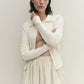 Ribbed Short Cardigan - Ivory