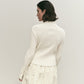 Ribbed Short Cardigan - Ivory