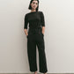 Cropped Workwear Pants - Navy