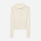 Ribbed Short Cardigan - Ivory