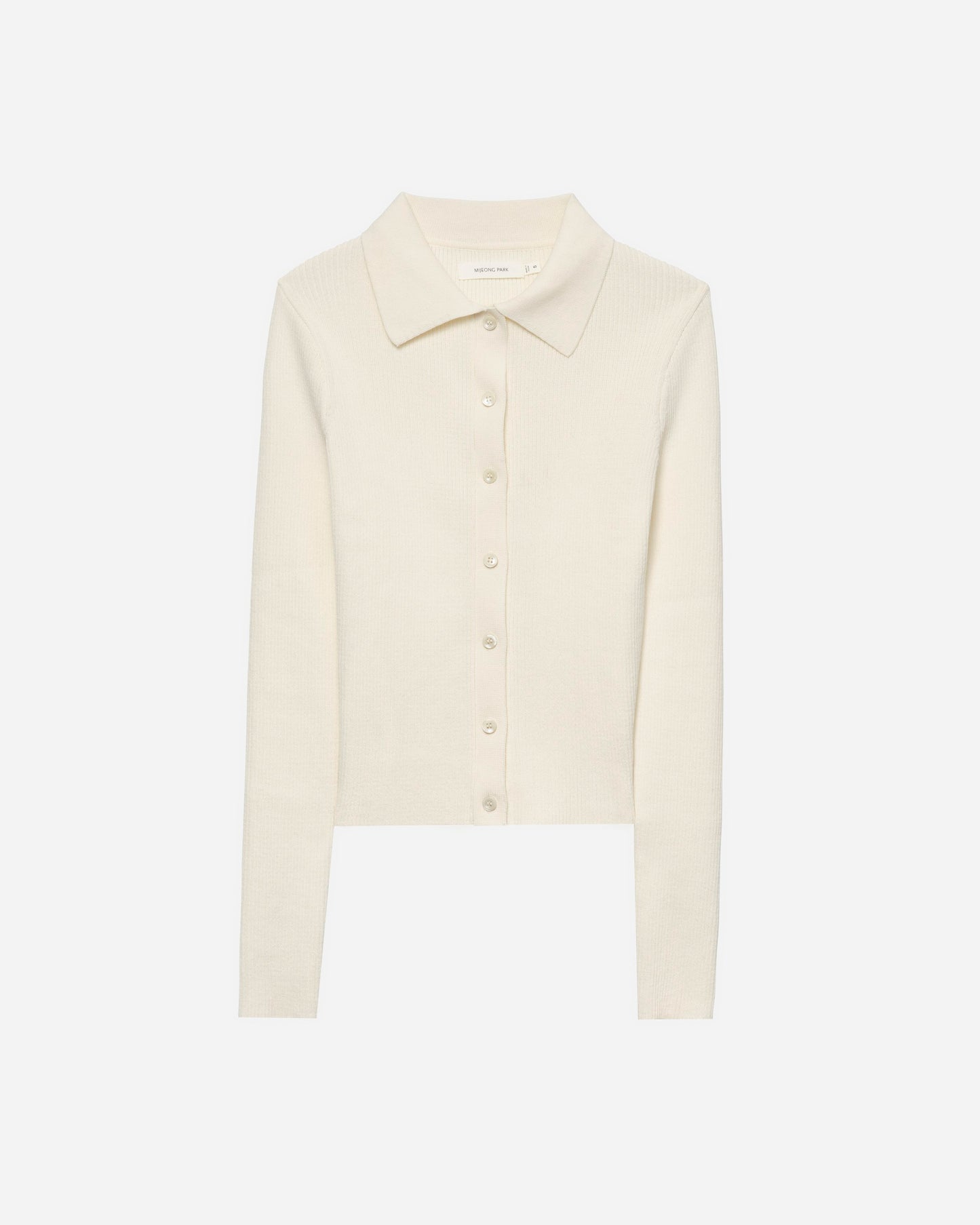 Ribbed Short Cardigan - Ivory