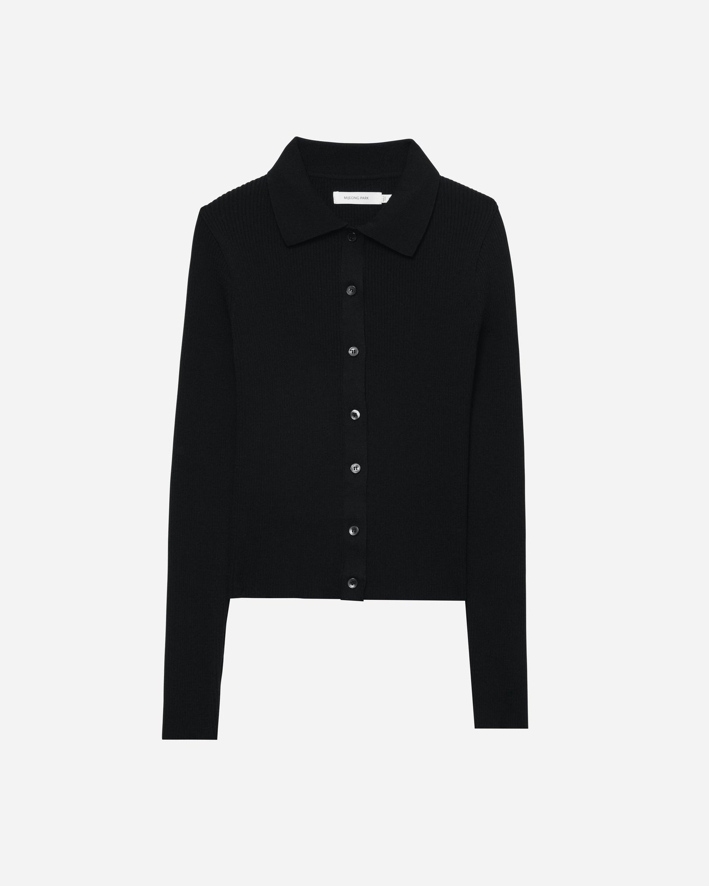 Ribbed Short Cardigan - Black