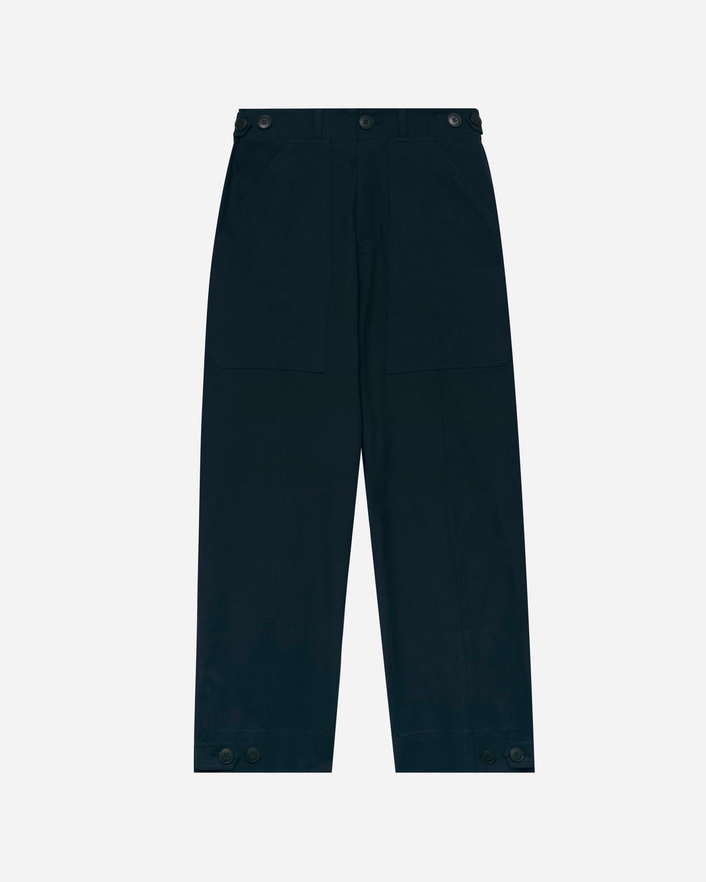 Cropped Workwear Pants - Navy