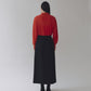 Wool Blend Maxi Wrap Skirt - Navy