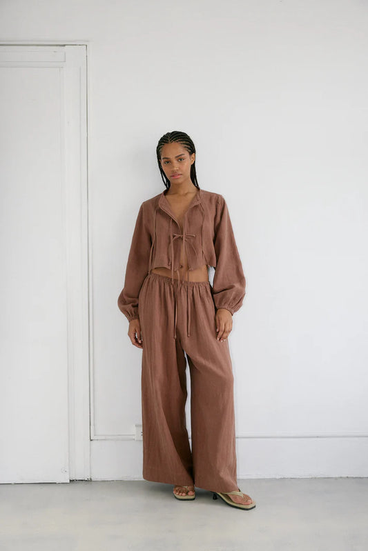 The Trouser - Brown Linen
