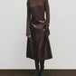 Wool Tencel Crew Neck - Brown