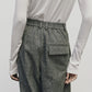Wool Blend Wide Leg Pant - Gray