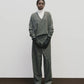Wool Blend Wide Leg Pant - Gray