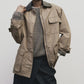 Contrast Collar Work Jacket