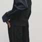Wool Blend Workwear Pant - Navy