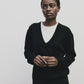 Cashmere Blend V-Neck Knit - Black