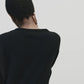 Cashmere Blend V-Neck Knit - Black