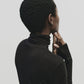 Roll Neck Jersey Top - Black