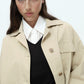 Linen Blend Work Jacket - Beige