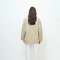 Linen Blend Work Jacket - Beige