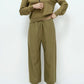 Linen Blend Cropped Pants