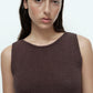 Boat Neck Tank - Dark Brown