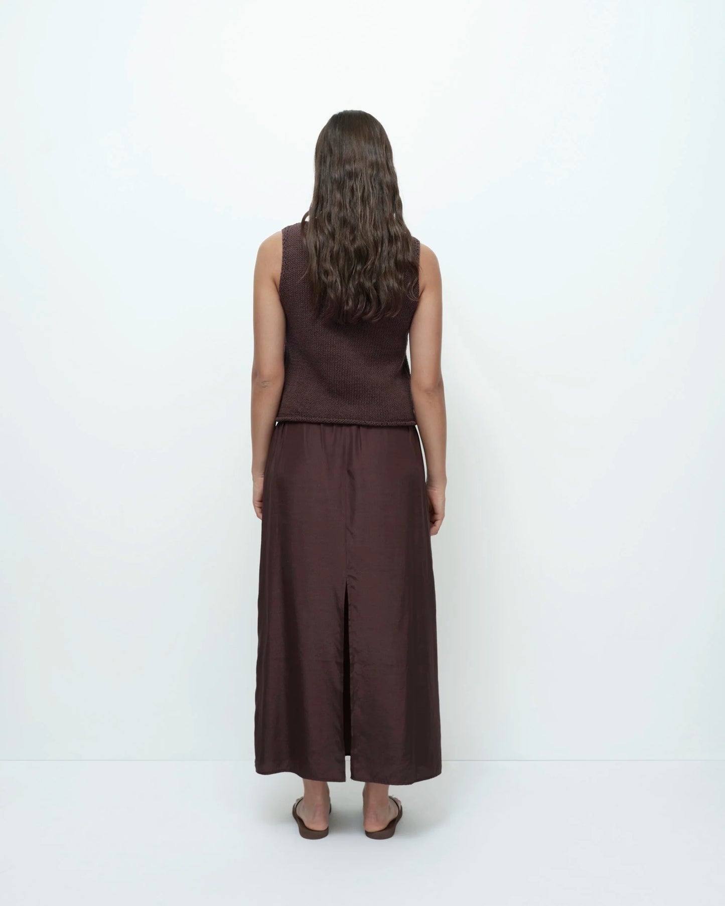 Boat Neck Tank - Dark Brown