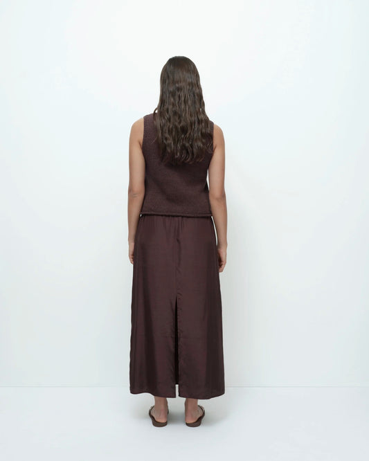 Boat Neck Tank - Dark Brown