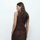 Boat Neck Tank - Dark Brown