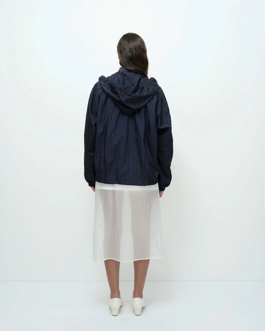 Shirred Anorak - Navy