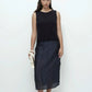 Boat Neck Knit Tank - Navy
