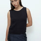 Boat Neck Knit Tank - Navy