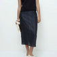 Crinkle Midi Skirt - Navy