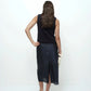 Crinkle Midi Skirt - Navy