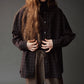 Oversized Plaid Shirt - Black Plaid