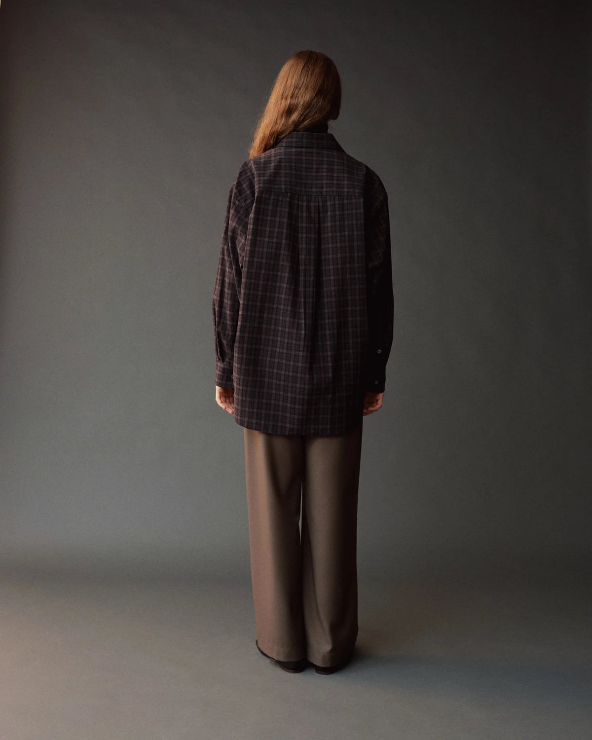 Oversized Plaid Shirt - Black Plaid