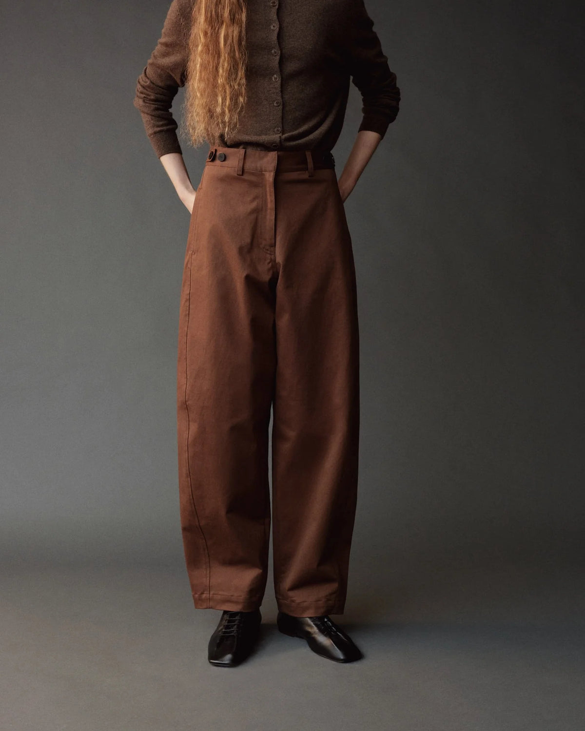 Cotton Barrel Leg Pant