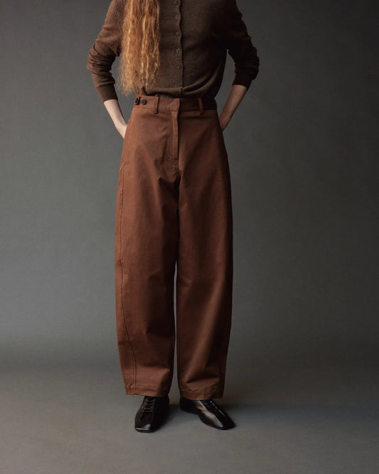 Cotton Barrel Leg Pant