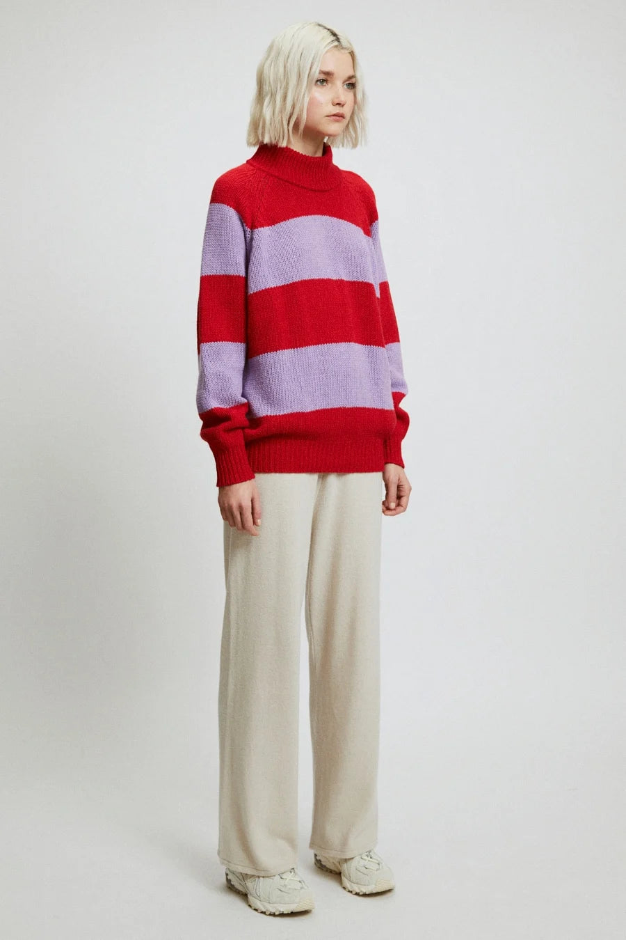 Waite Sweater - red +lilac
