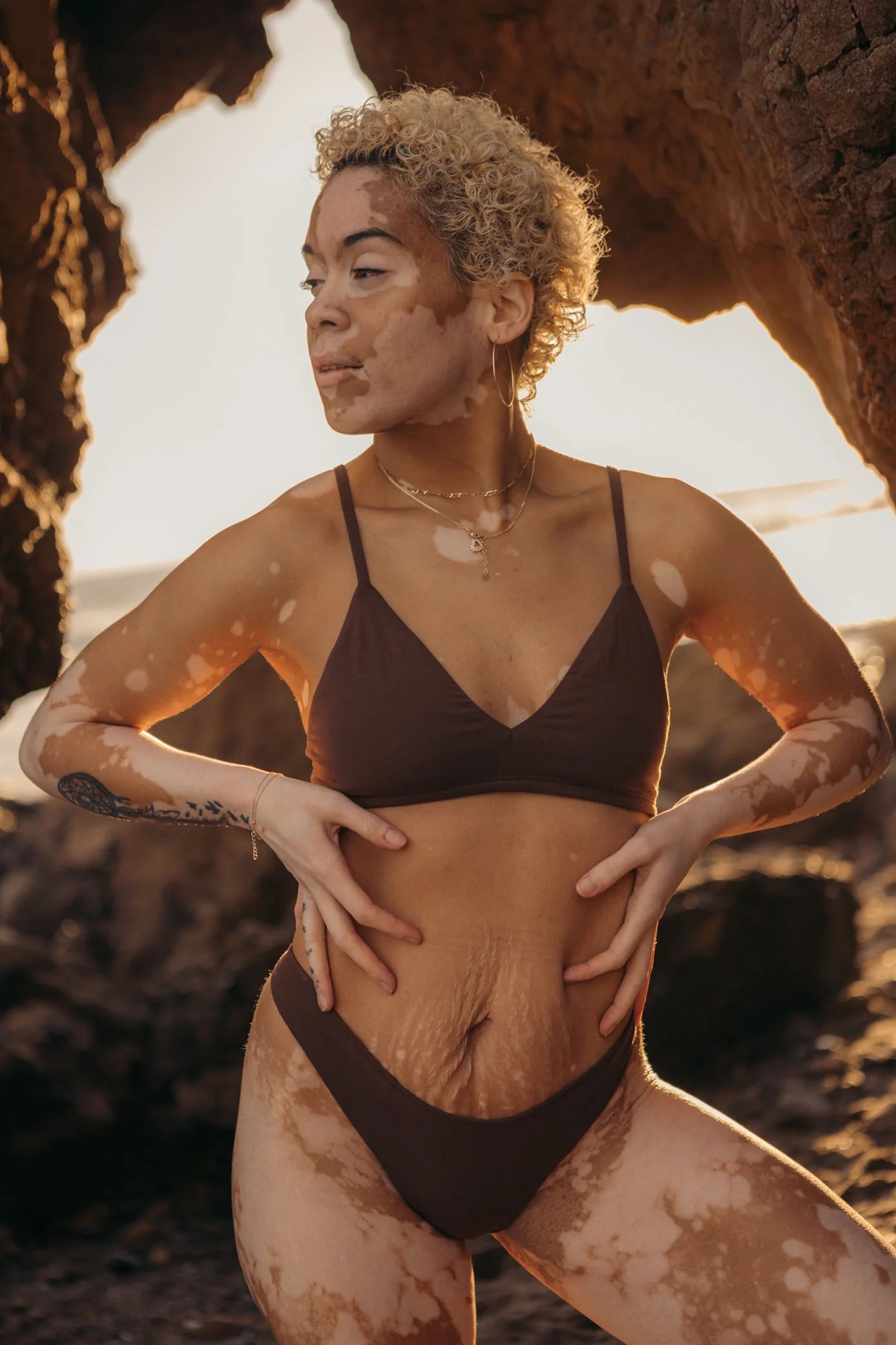 Triangle Bra - Brown