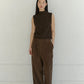 Roll Vest Alpaca - Mud