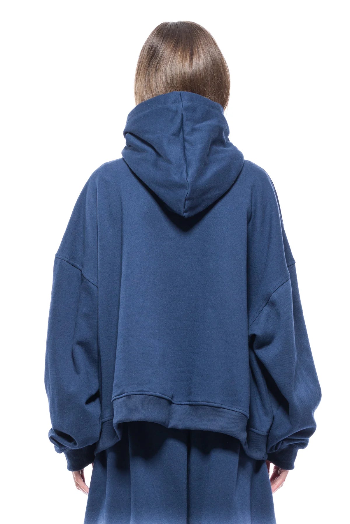 Oversize Wide Hoodie - Navy