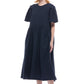 Spring Garden 2.0 Dress - Navy Seersucker