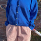 COTTON LEILA CARDIGAN - COBALT