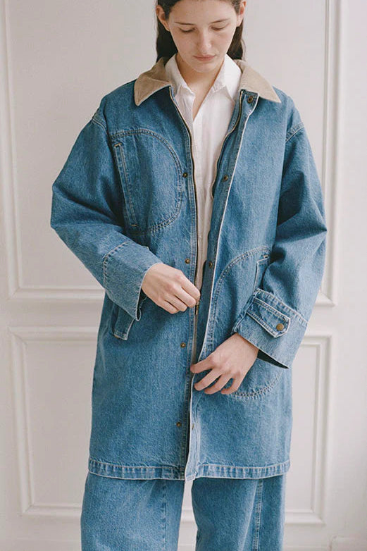 Town and Country Coat - Medium Blue